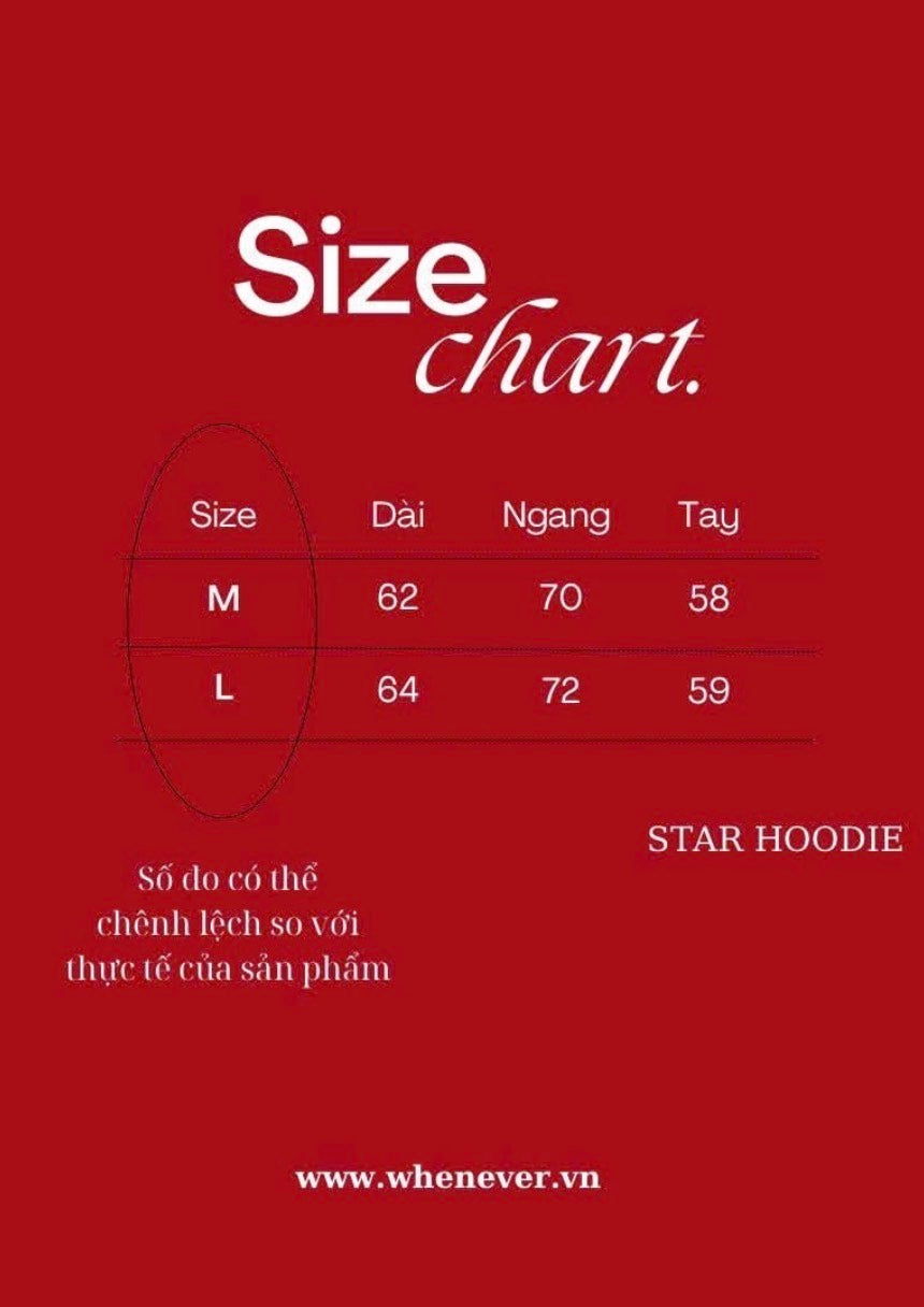 “WHENEVER” STAR GIRL HOODIE