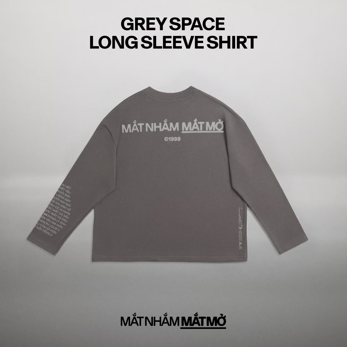 GREY SPACE LONG SLEEVE SHIRT: HIEUTHUHAI 1ST COLLECTOR