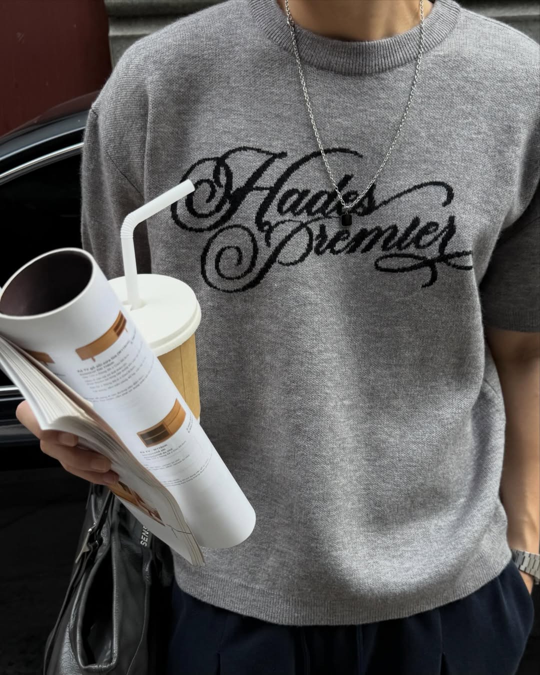 Hades Stamped Knitted Tee