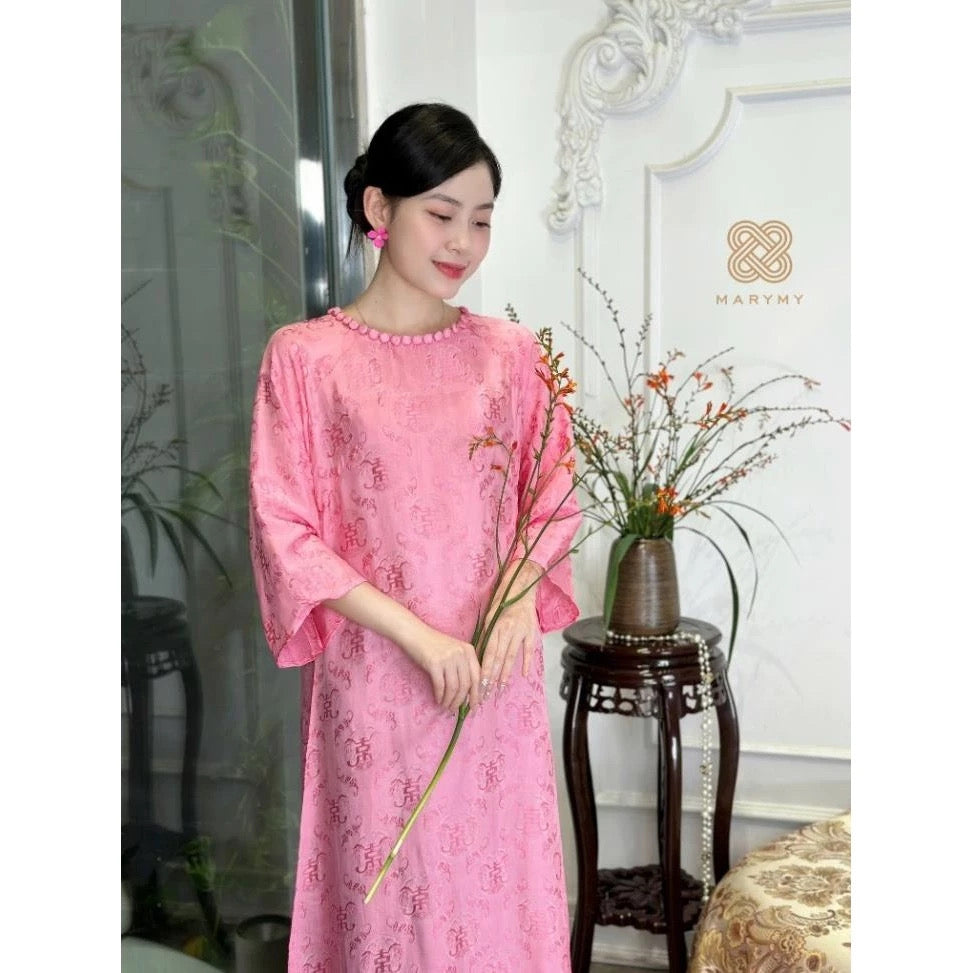 Set Áo Dài Gam Hồng