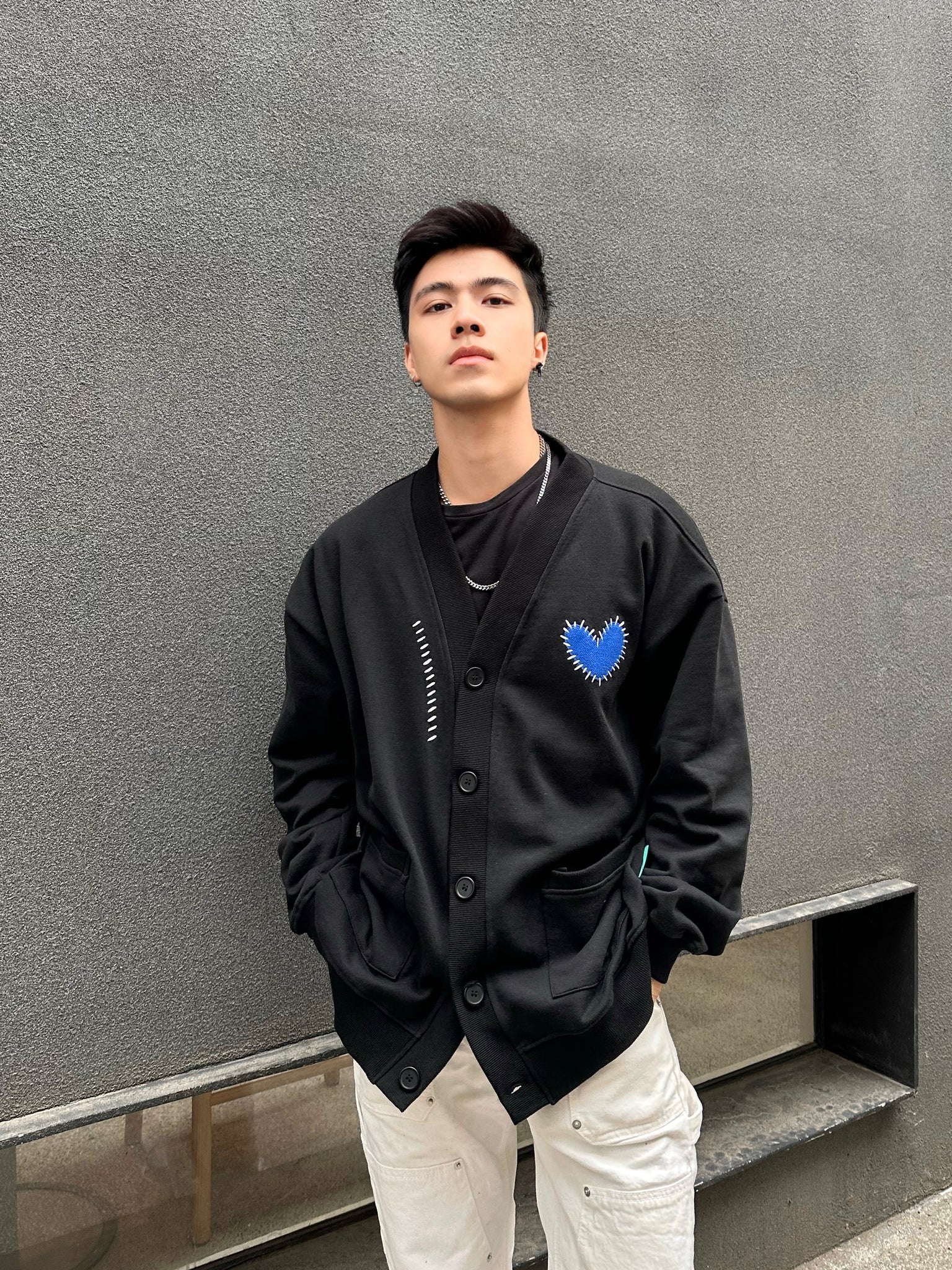 Broken Blue Heart Cardigan