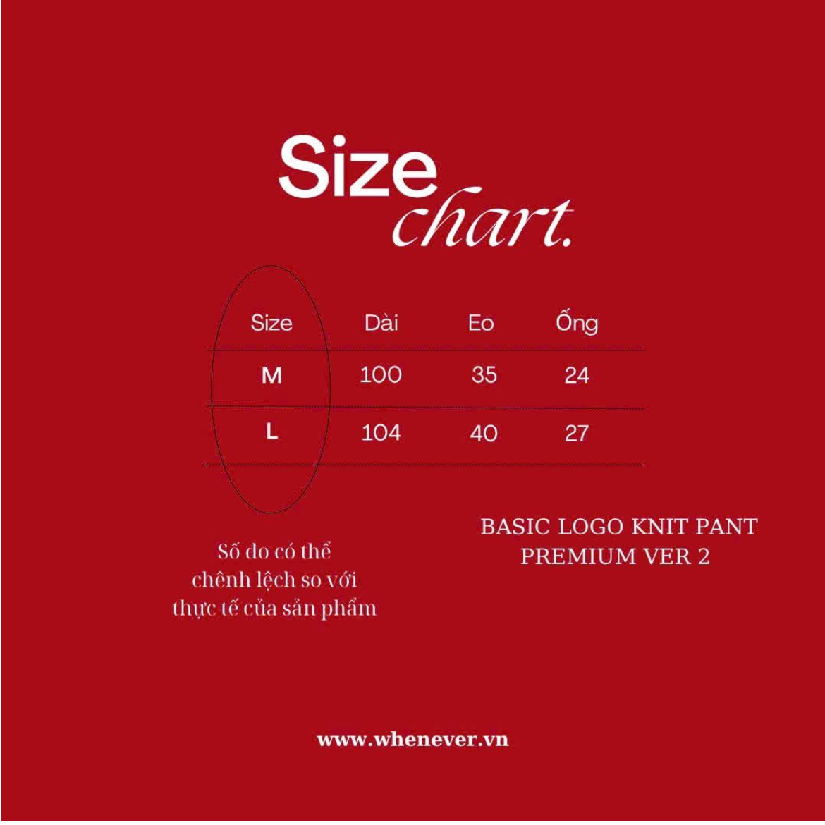 “WHENEVER” BASIC LOGO KNIT PANT PREMIUM VER 2