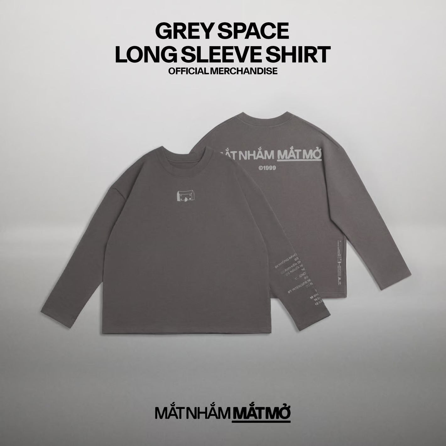 GREY SPACE LONG SLEEVE SHIRT: HIEUTHUHAI 1ST COLLECTOR