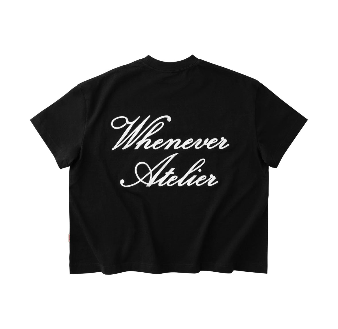“WHENEVER” SS25 EMBROIDERED LOGO T-SHIRT