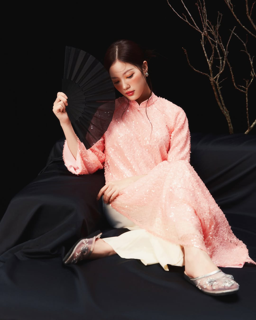 Set Áo Dài Hồng Diễm