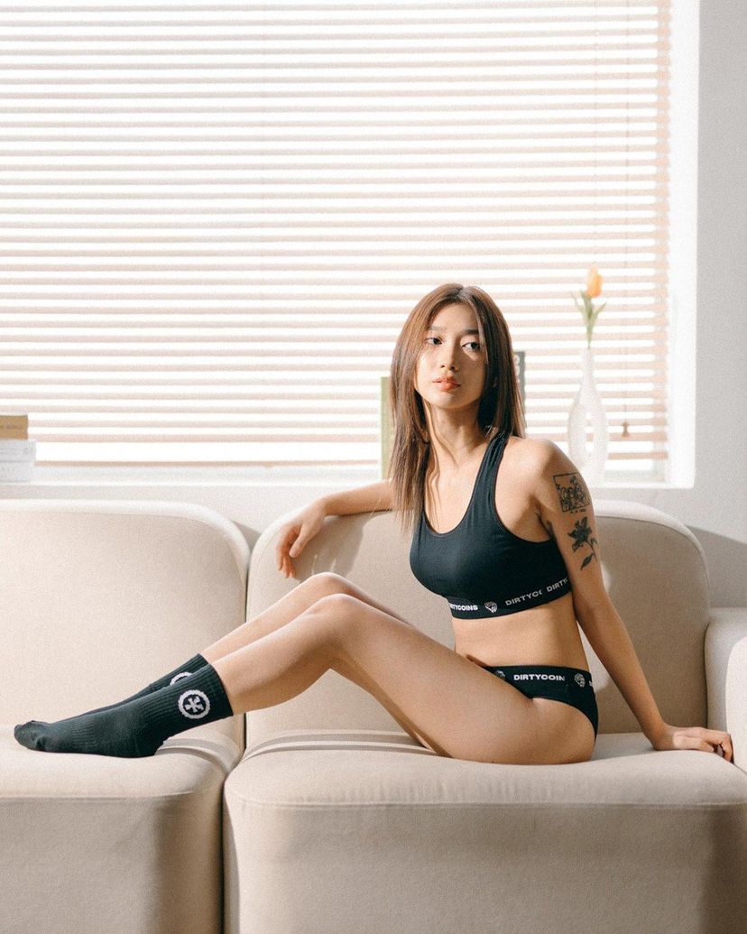 DirtyCoins Logo Sport Bra