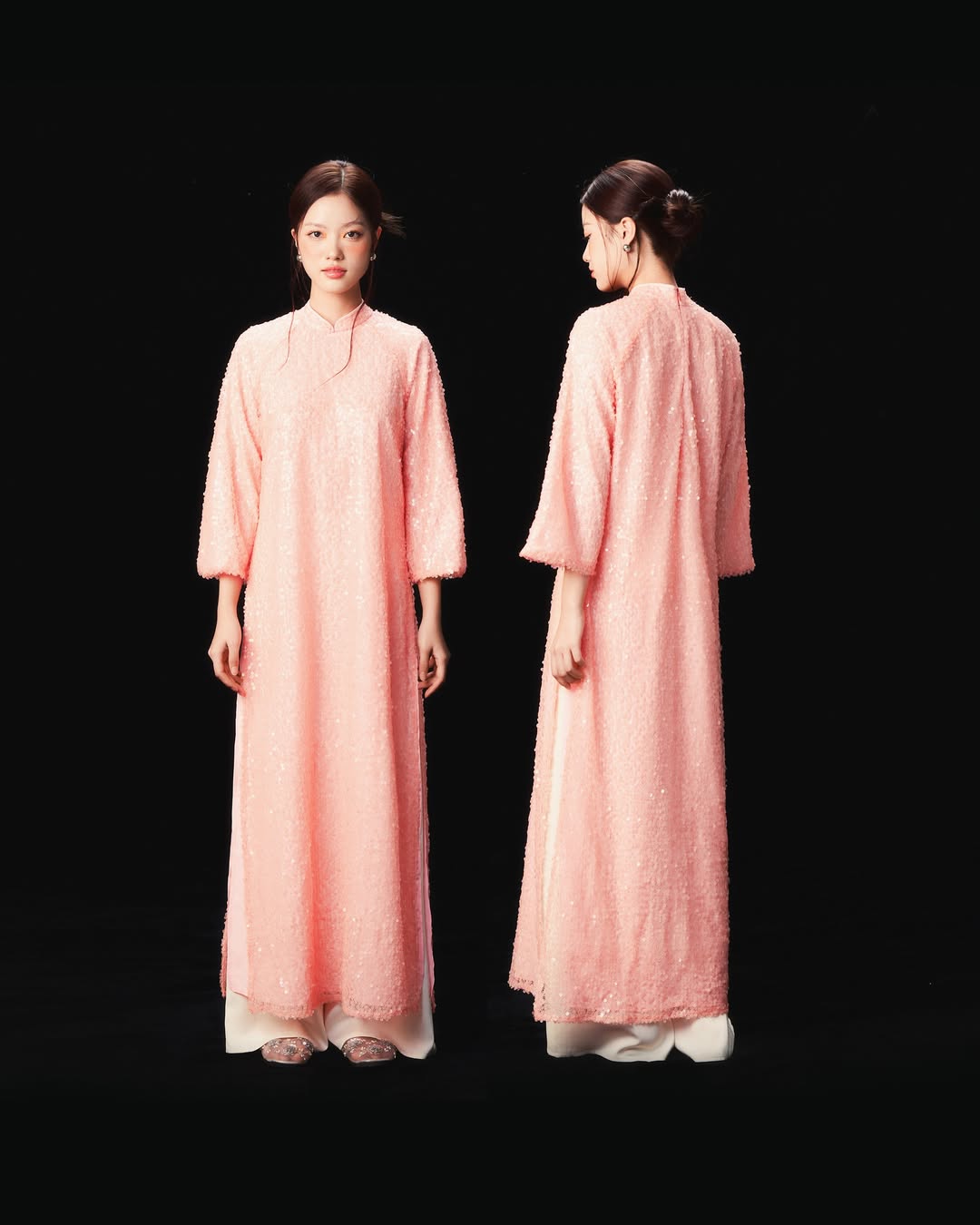Set Áo Dài Hồng Diễm