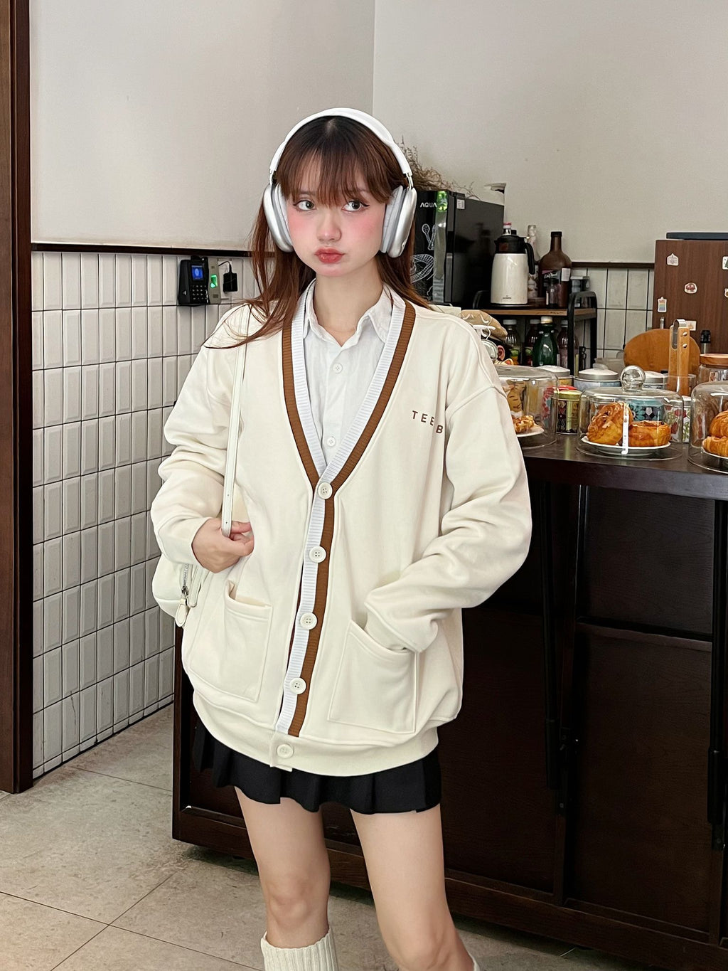 TeeLab Basic Logo Cardigan