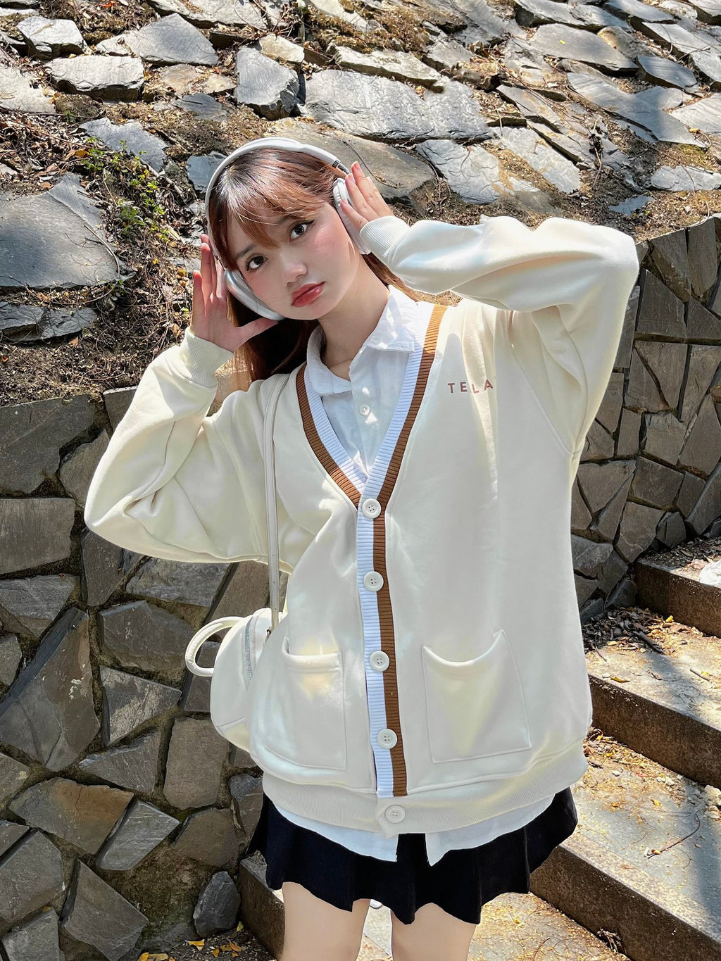 TeeLab Basic Logo Cardigan