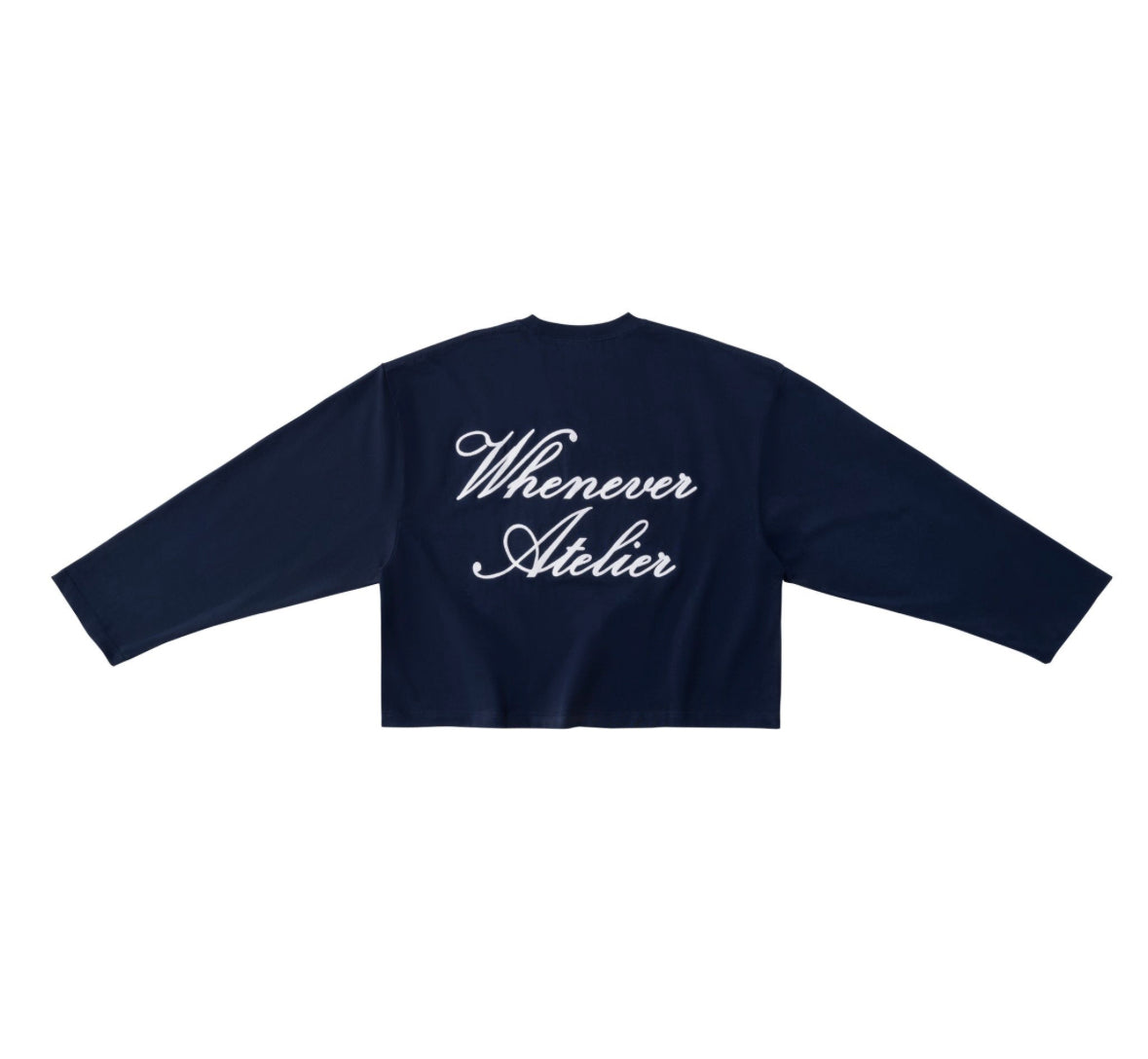“WHENEVER” SS25 EMBROIDERED LOGO LONG SLEEVES T-SHIRT