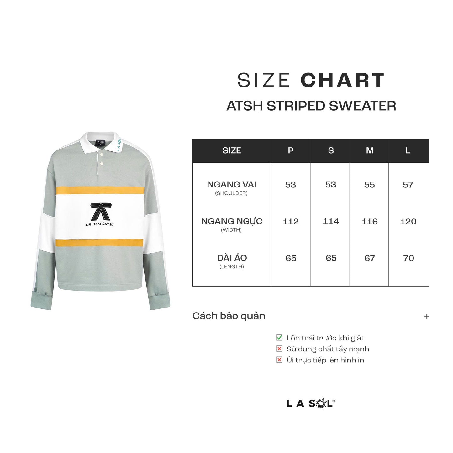 ATSH x LA SOL STRIPED SWEATER