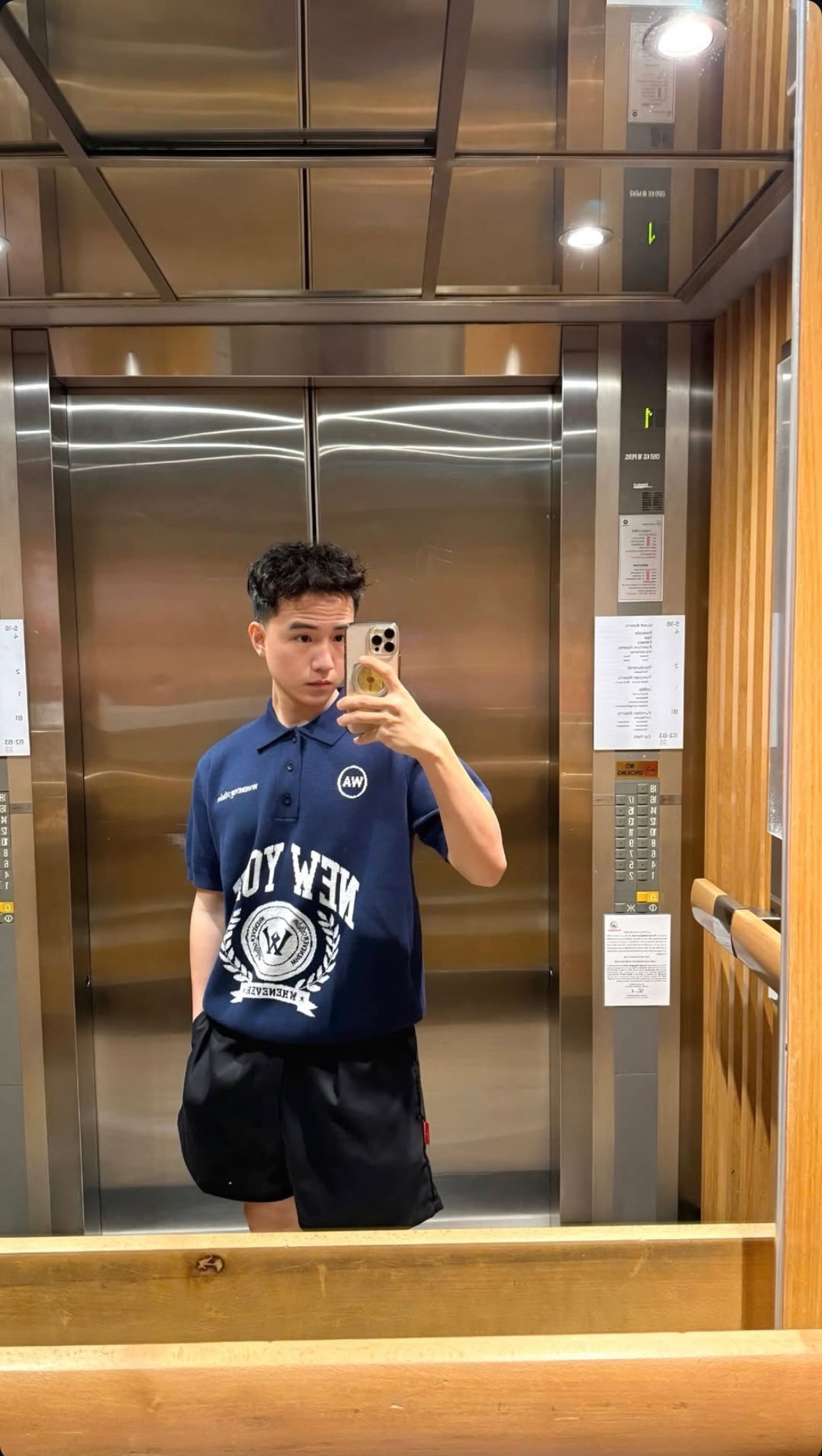 "Whenever" NY Knit Polo Shirt