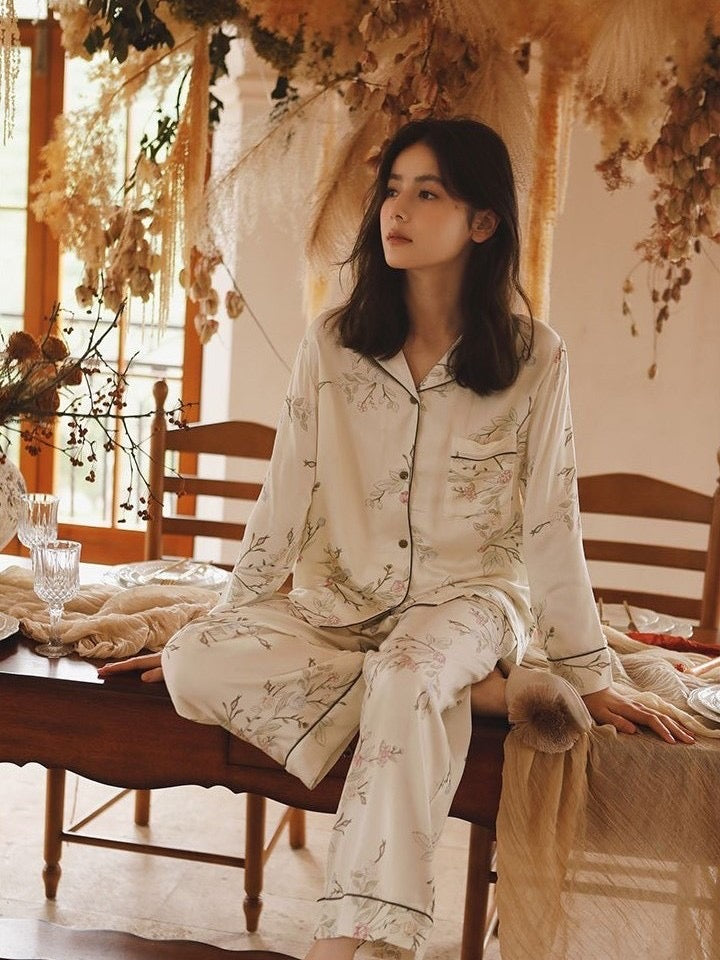 Greeny Floral Pajamas