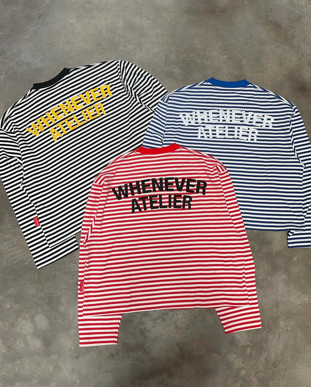 “WHENEVER” STRIPED LONG SLEEVE T-SHIRT VER2