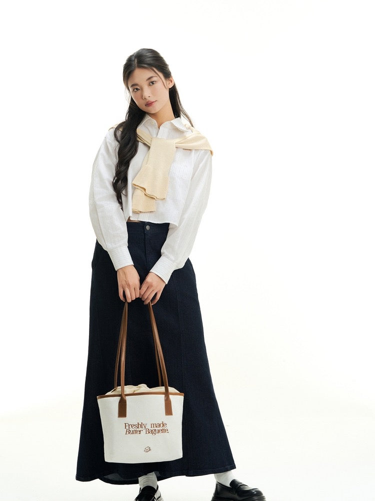 Butter Baguette Tote Bag