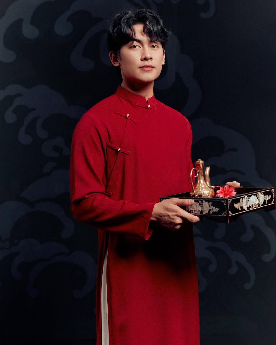 Áo Dài Đỏ Xuân (Pants & Pendants not Included)