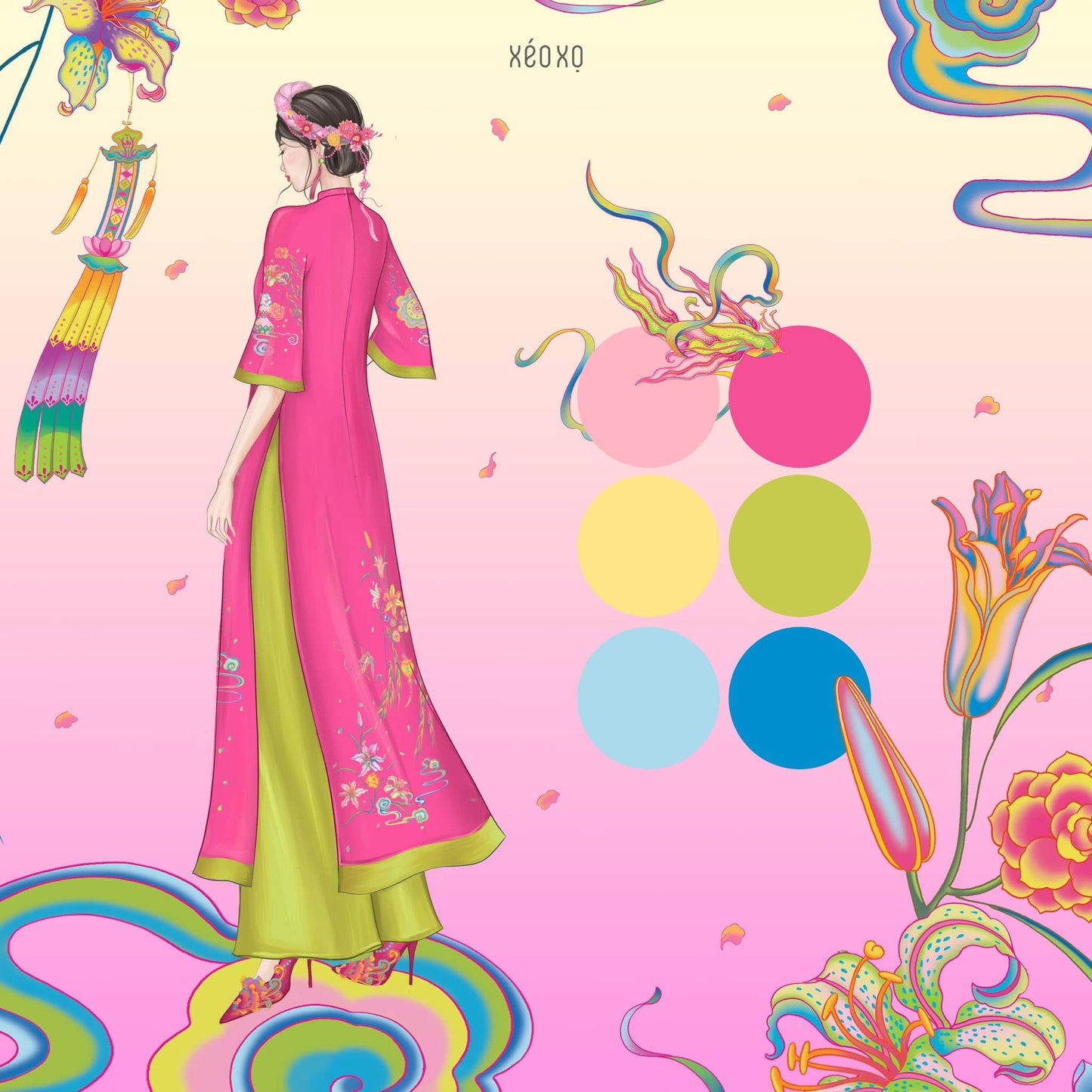 Set Áo Dài Huyền Nữ