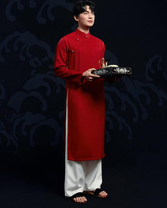 Áo Dài Đỏ Xuân (Pants & Pendants not Included)
