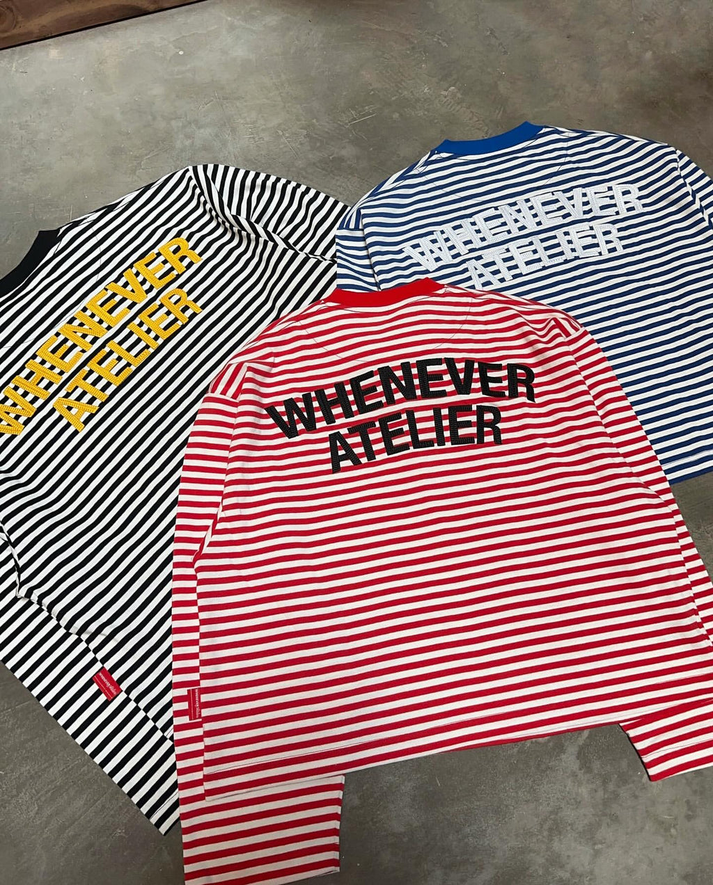 “WHENEVER” STRIPED LONG SLEEVE T-SHIRT VER2
