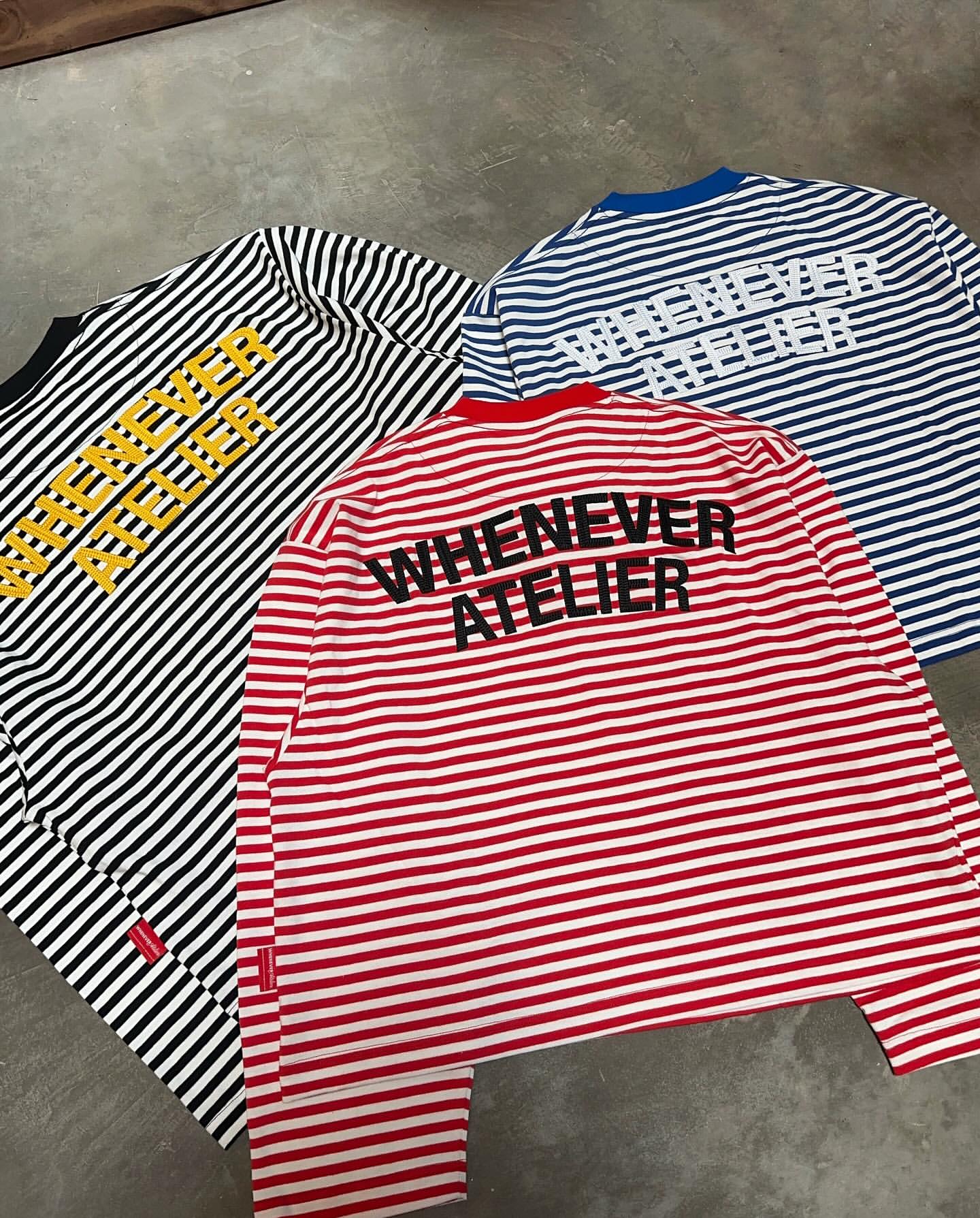 “WHENEVER” STRIPED LONG SLEEVE T-SHIRT VER2