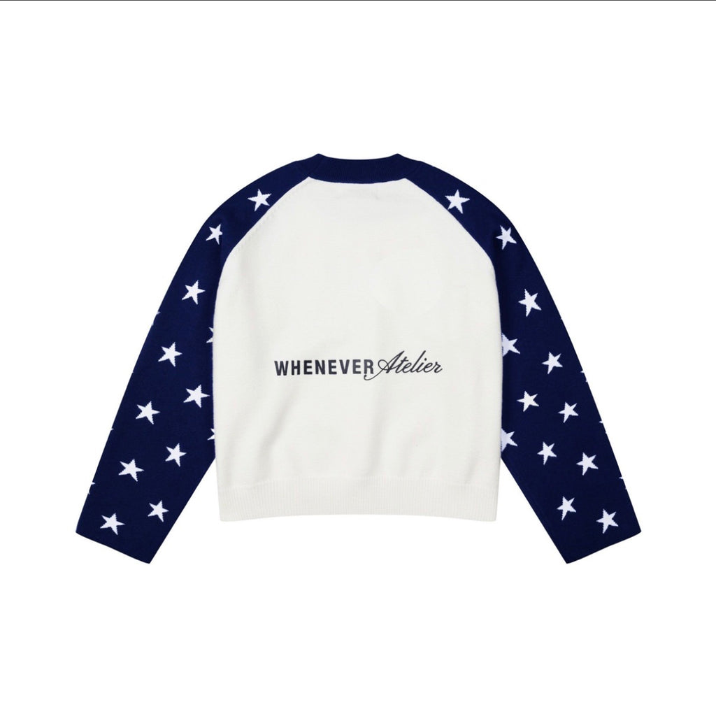 “WHENEVER” STAR RAGLAN SWEATER