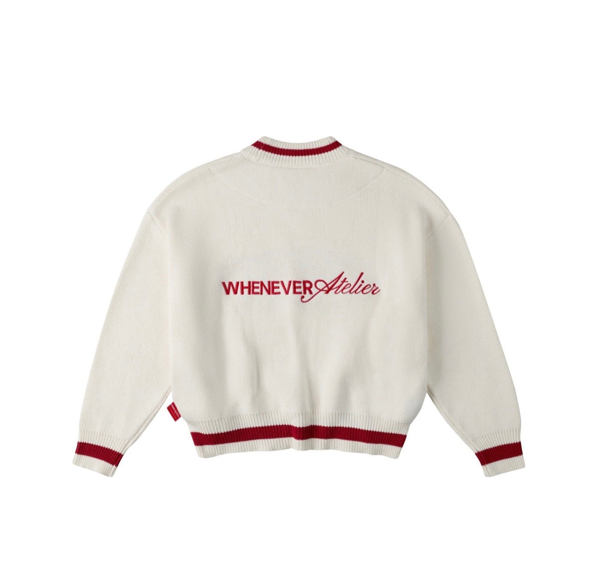 “WHENEVER” BASIC LOGO KNIT HOODIE