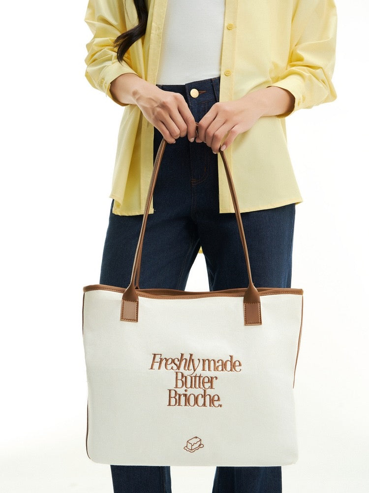 Butter Brioche Tote Bag
