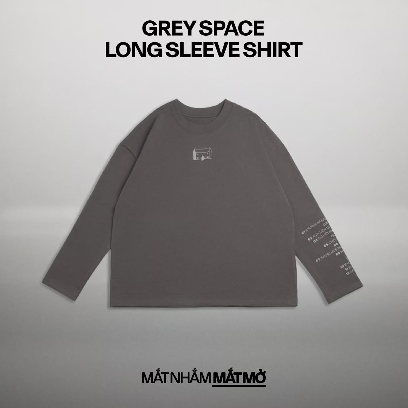 GREY SPACE LONG SLEEVE SHIRT: HIEUTHUHAI 1ST COLLECTOR