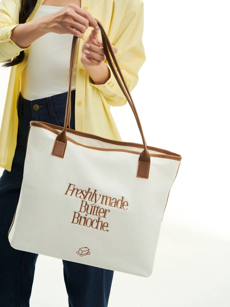Butter Brioche Tote Bag