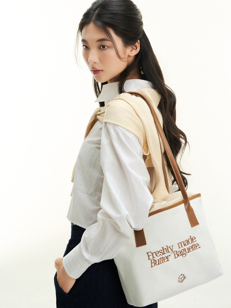 Butter Baguette Tote Bag
