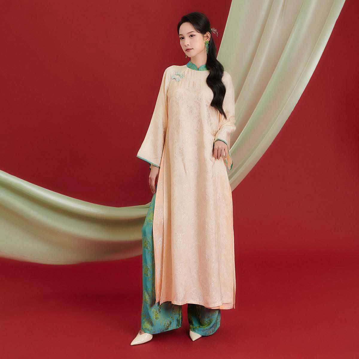 Set Áo Dài Nhật Bình (Maison Jovée - S - Chỉnh sửa)