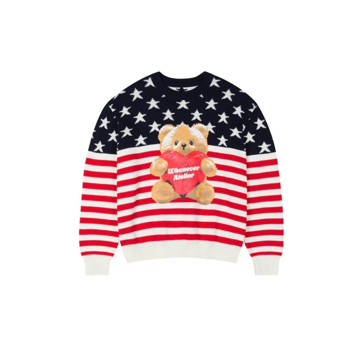 “WHENEVER” STAR BEAR SWEATER