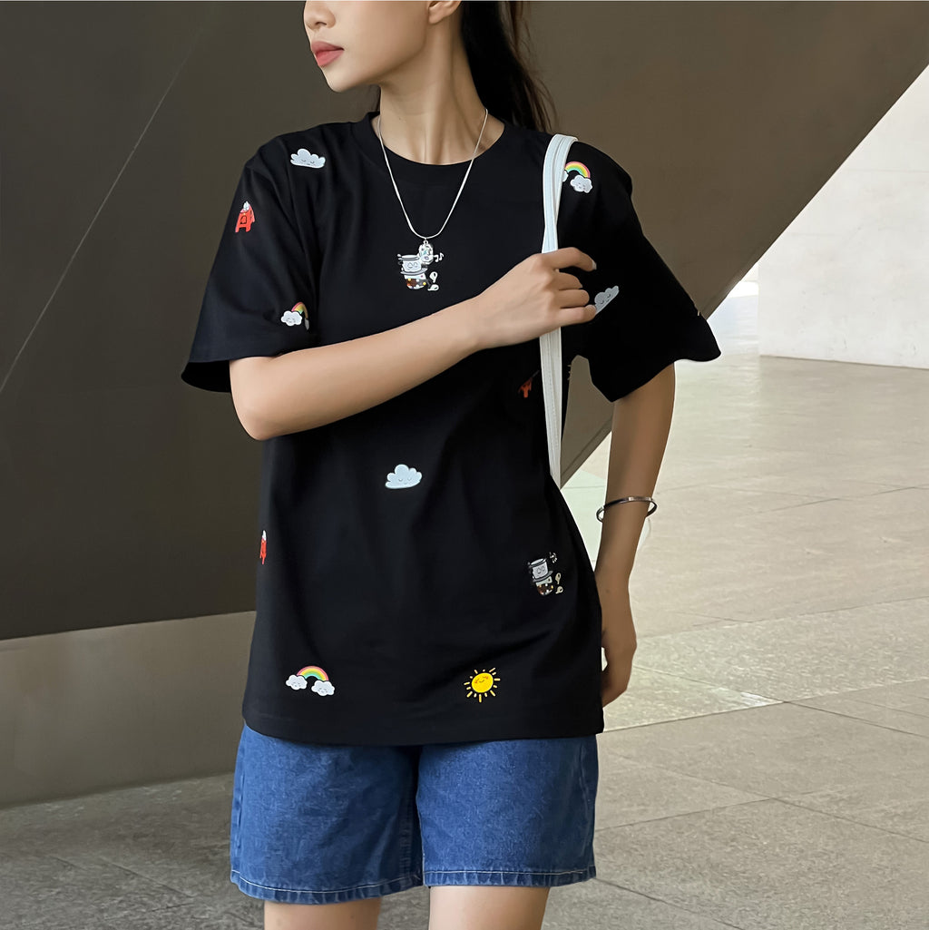 Unisex Lazy Pattern Tee