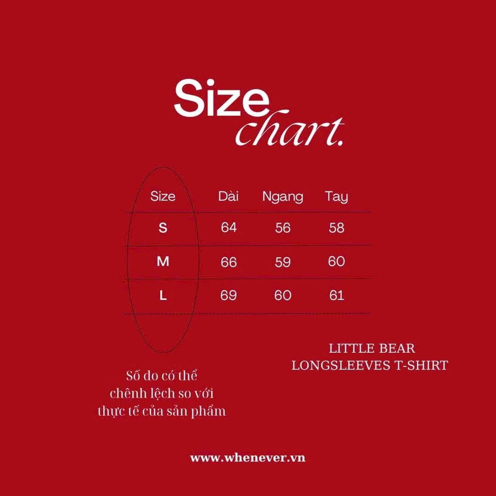 “WHENEVER” LITTLE BEAR LONG SLEEVES T-SHIRT