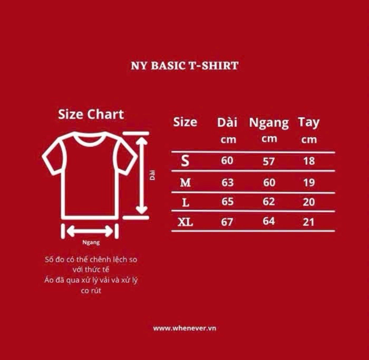 “WHENEVER” NY BASIC T-SHIRT