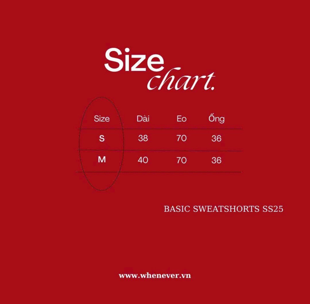 "WHENEVER" BASIC SWEATSHORTS SS25