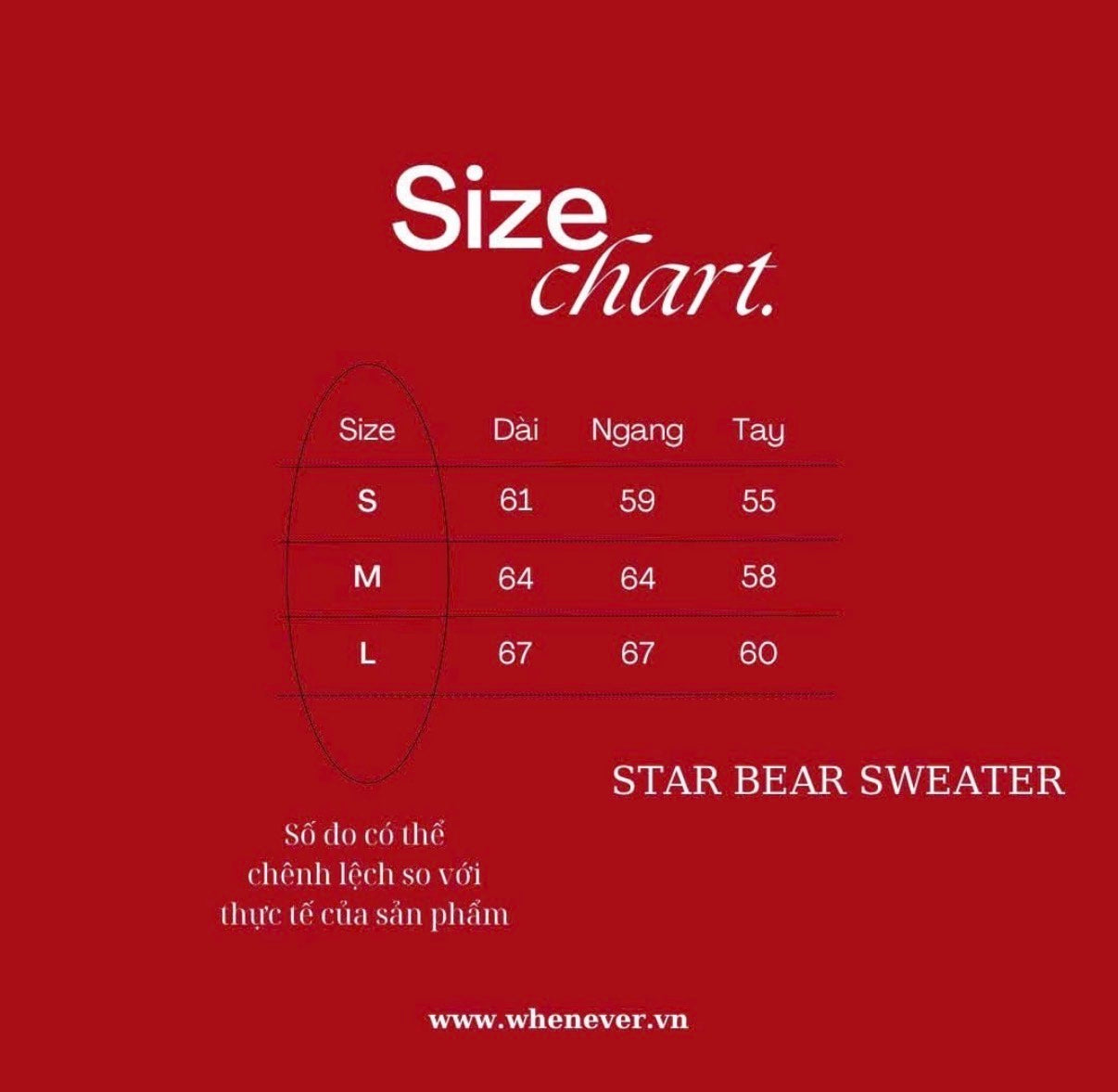 “WHENEVER” STAR BEAR SWEATER