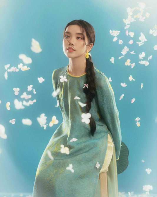 Áo Dài Liên Chi Hoa (Pants not Included)