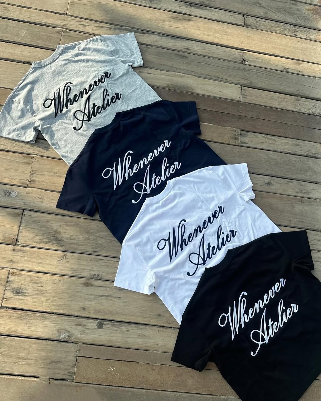 “WHENEVER” SS25 EMBROIDERED LOGO T-SHIRT