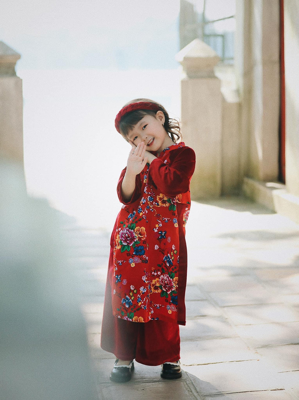 Set Áo Dài Con Công