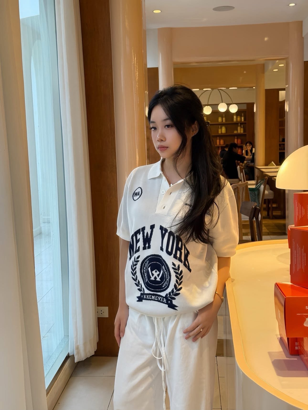 "Whenever" NY Knit Polo Shirt