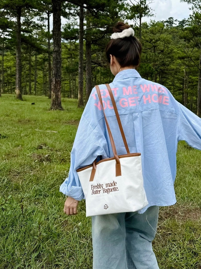Butter Baguette Tote Bag