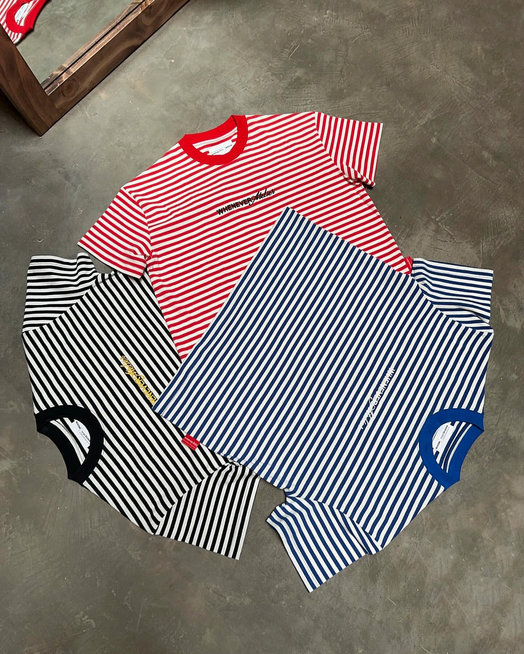 “WHENEVER” STRIPED T-SHIRT VER2