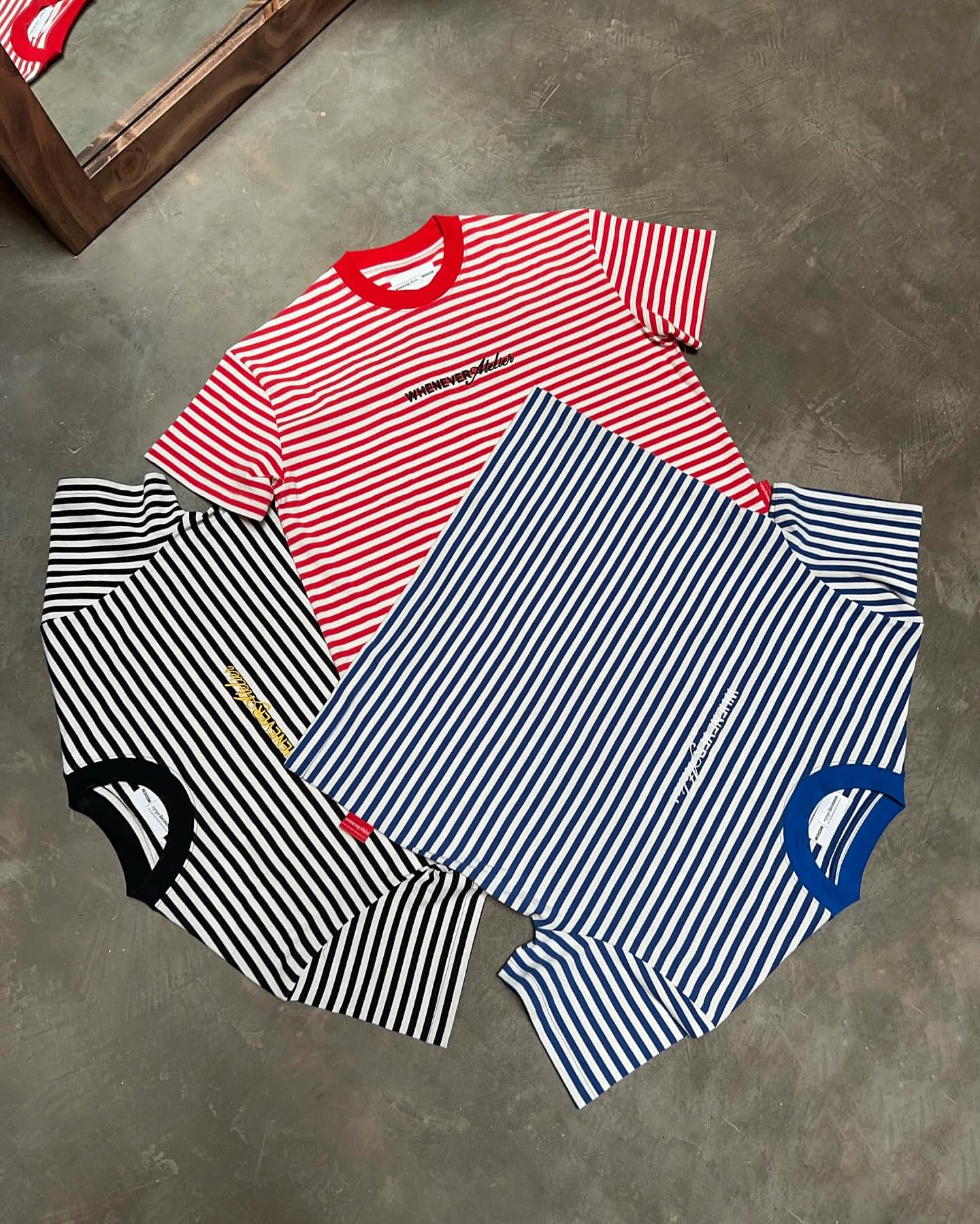 “WHENEVER” STRIPED T-SHIRT VER2