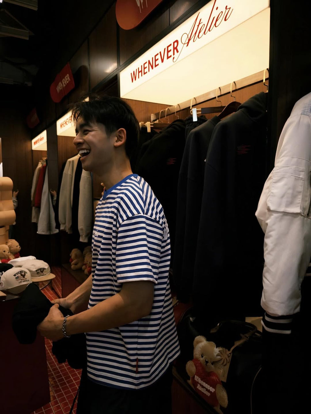 “WHENEVER” STRIPED T-SHIRT VER2