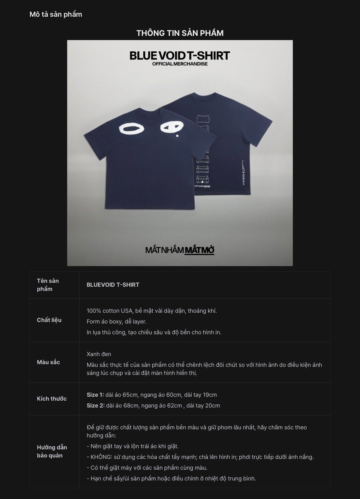BLUEVOID T-SHIRT: HIEUTHUHAI 1ST COLLECTOR