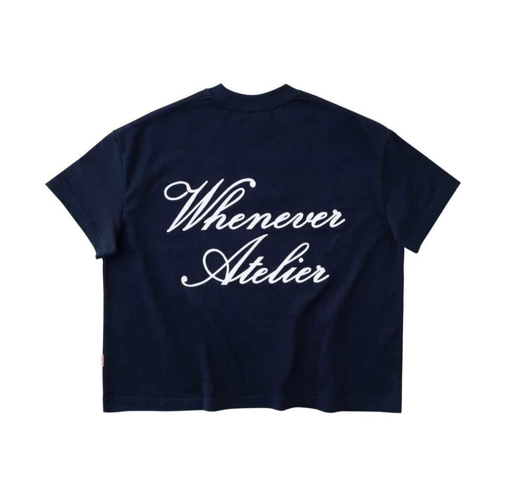 “WHENEVER” SS25 EMBROIDERED LOGO T-SHIRT