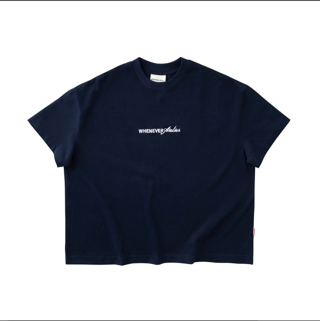 “WHENEVER” SS25 EMBROIDERED LOGO T-SHIRT