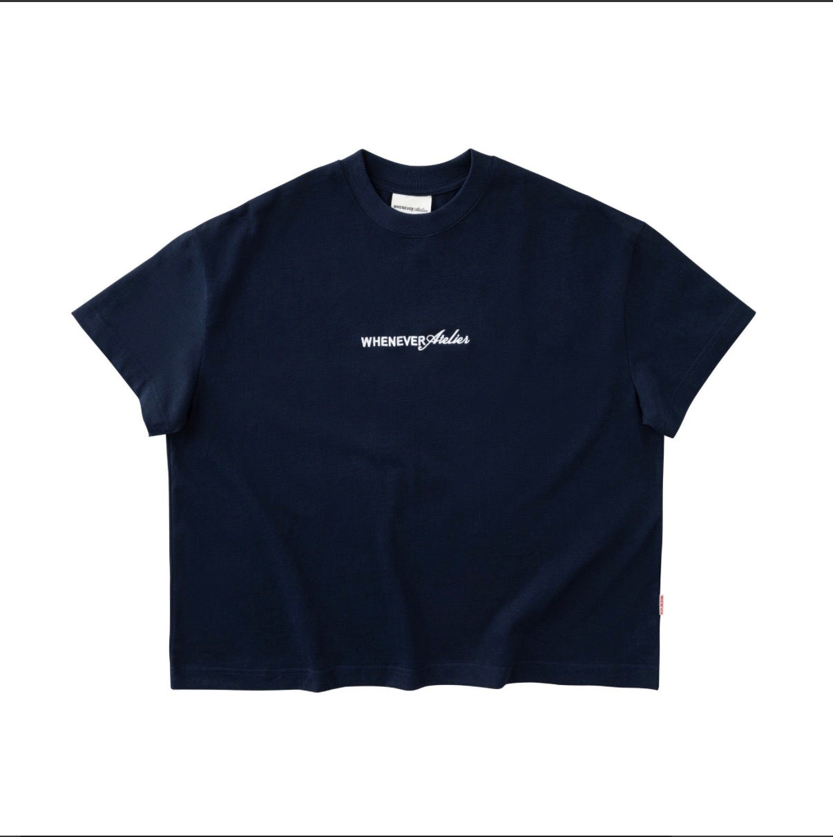 “WHENEVER” SS25 EMBROIDERED LOGO T-SHIRT