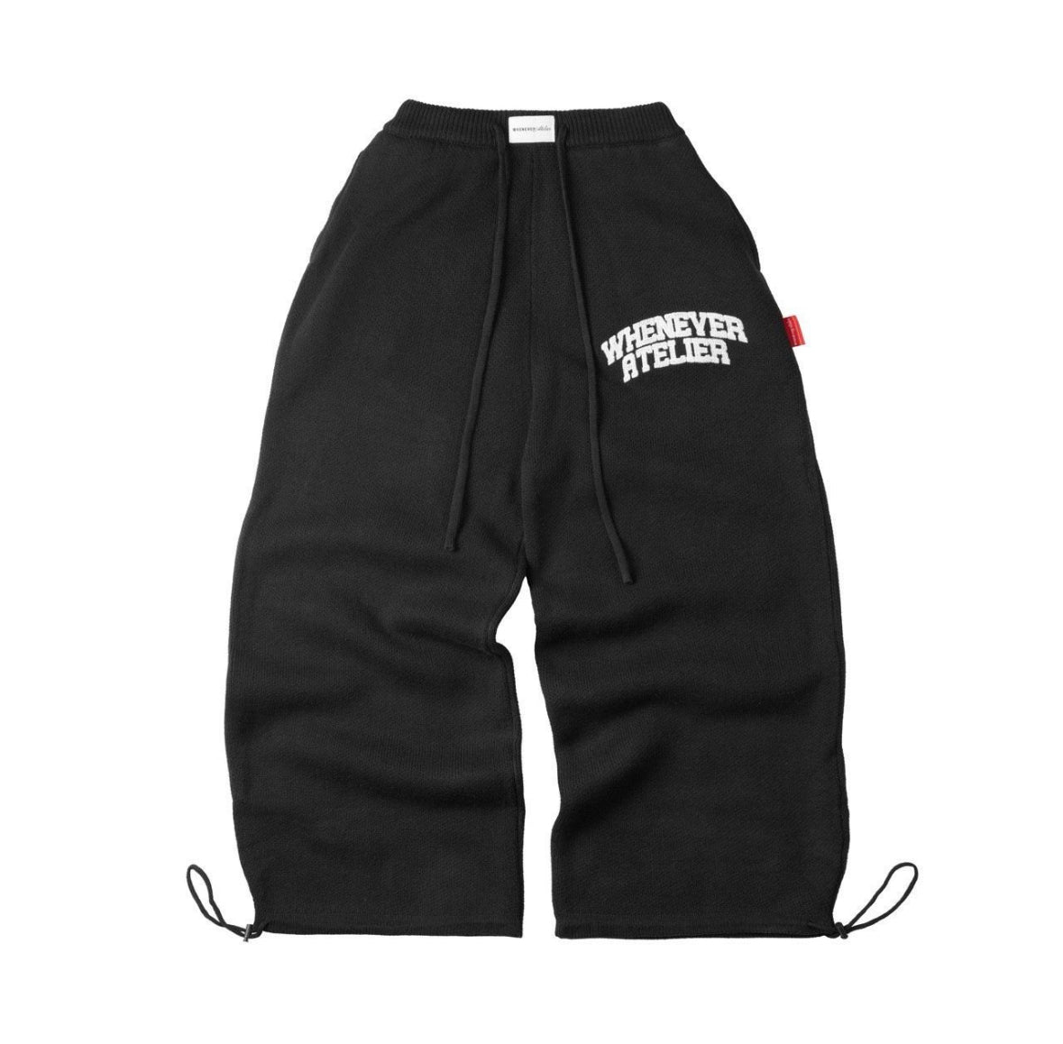 “WHENEVER” BASIC LOGO KNIT PANTS